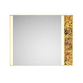 60In. W X 48 In. H Led Lighted Bathroom Wall Mounted Mirror With High Lumen Anti Fog Separately Control Natural Stone Decoration Decoration Follows Led Changesbedroom Full Length Mirror Bathroom L Gold Aluminium