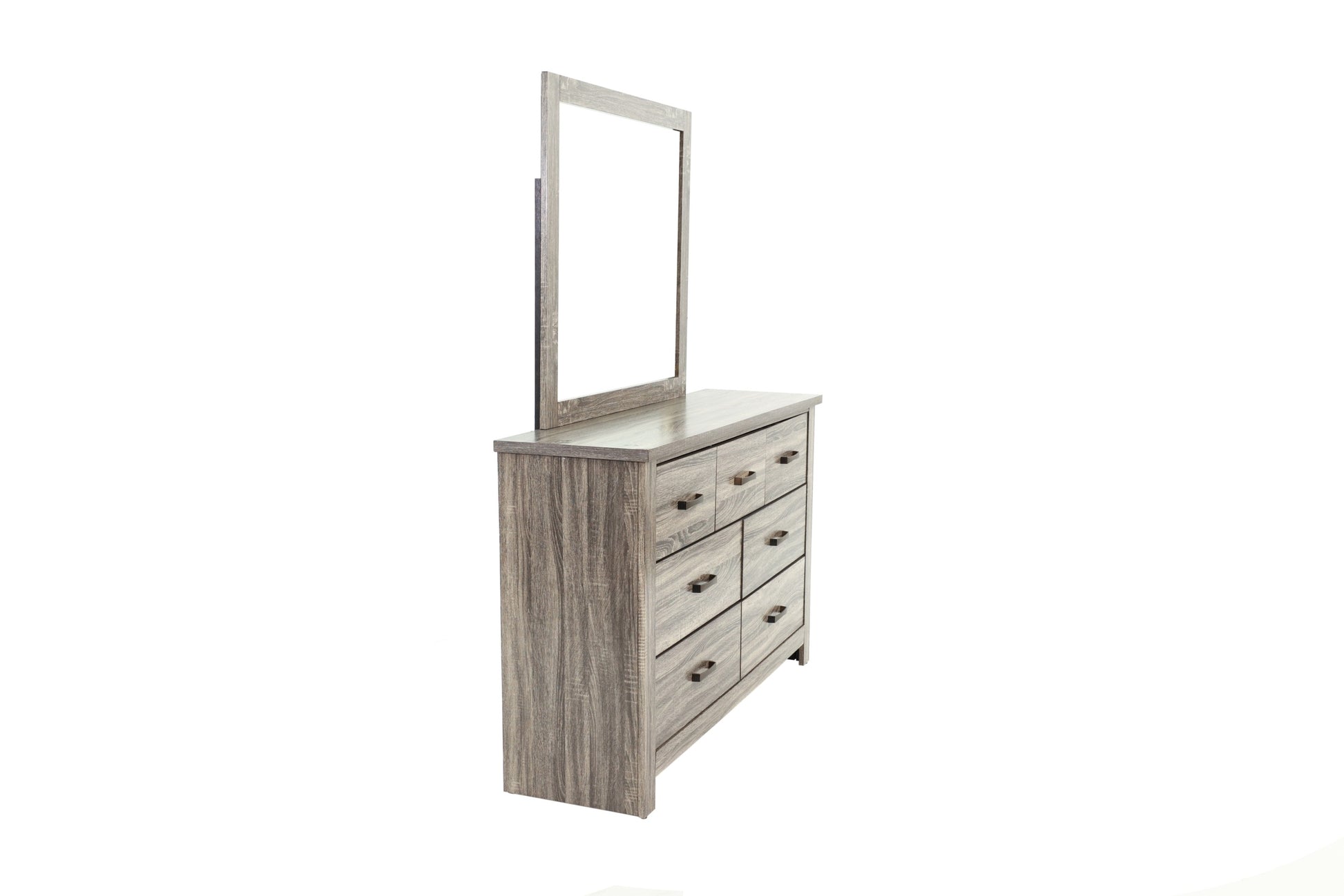 Dresser In Gray Oak Brown Gray Wood