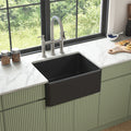 Inch White Farmhouse Sink Deep Apron Sink Undermount Farmhouse Kitchen Sink Single Farm Sink Matt Black Fireclay