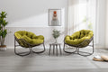 Outdoor Rattan Rocking Chair,Padded Cushion Rocker Recliner Chair Outdoor For Front Porch, Living Room, Patio, Garden, Olive Green Olive Cotton Steel