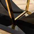 Modern Minimalist And Luxurious Black Imitation Marble Texture Dining Table Rectangular Office Desk.Game Desk .Desk.For Dining Room, Living Room, Terrace, Kitchen F 907 Black Mdf