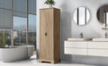 Storage Cabinet With Two Doors For Bathroom, Office, Adjustable Shelf, Mdf Board, Brown Old Sku:Wf302824Aad Brown Mdf