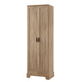 Storage Cabinet With Two Doors For Bathroom, Office, Adjustable Shelf, Mdf Board, Brown Old Sku:Wf302824Aad Brown Mdf