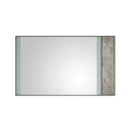 60 X 36Inch Led Mirror Bathroom Vanity Mirror With Back Light, Wall Mount Anti Fog Memory Large Adjustable Vanity Mirrornatural Stone Decoration Decoration Follows Led Changes Matte Black Aluminium