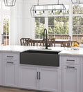 Inch White Farmhouse Sink Deep Apron Sink Undermount Farmhouse Kitchen Sink Single Farm Sink Matt Black Fireclay