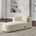 Left Chaise For Modluar Sofa Beige Foam