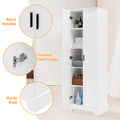 Storage Cabinet With Two Doors For Bathroom, Office, Adjustable Shelf, Mdf Board, White Old Sku:Wf302824Aak White Mdf