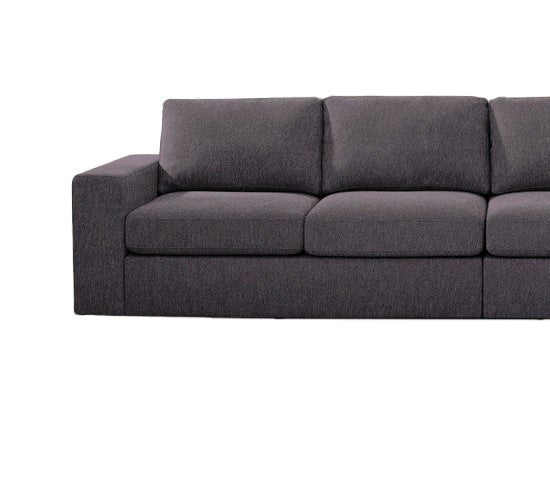 Jules 120" 4 Seater Sofa In Dark Gray Linen Dark Gray Linen