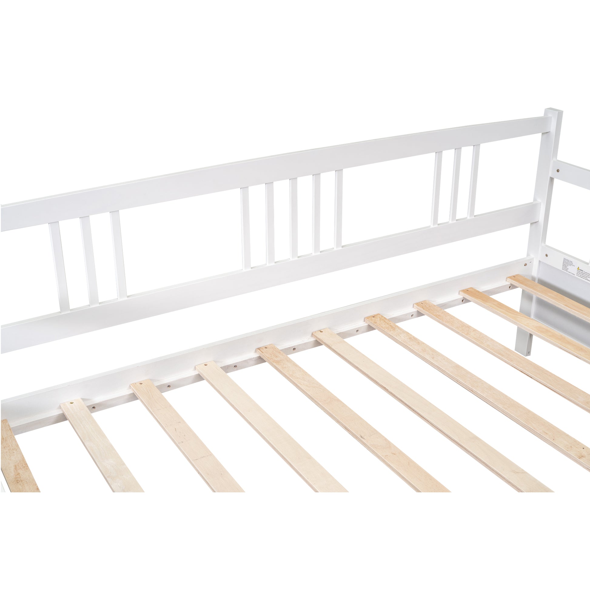 Twin Size Daybed Wood Bed With Two Drawers,White Old Sku:Lp000057Aak White Solid Wood