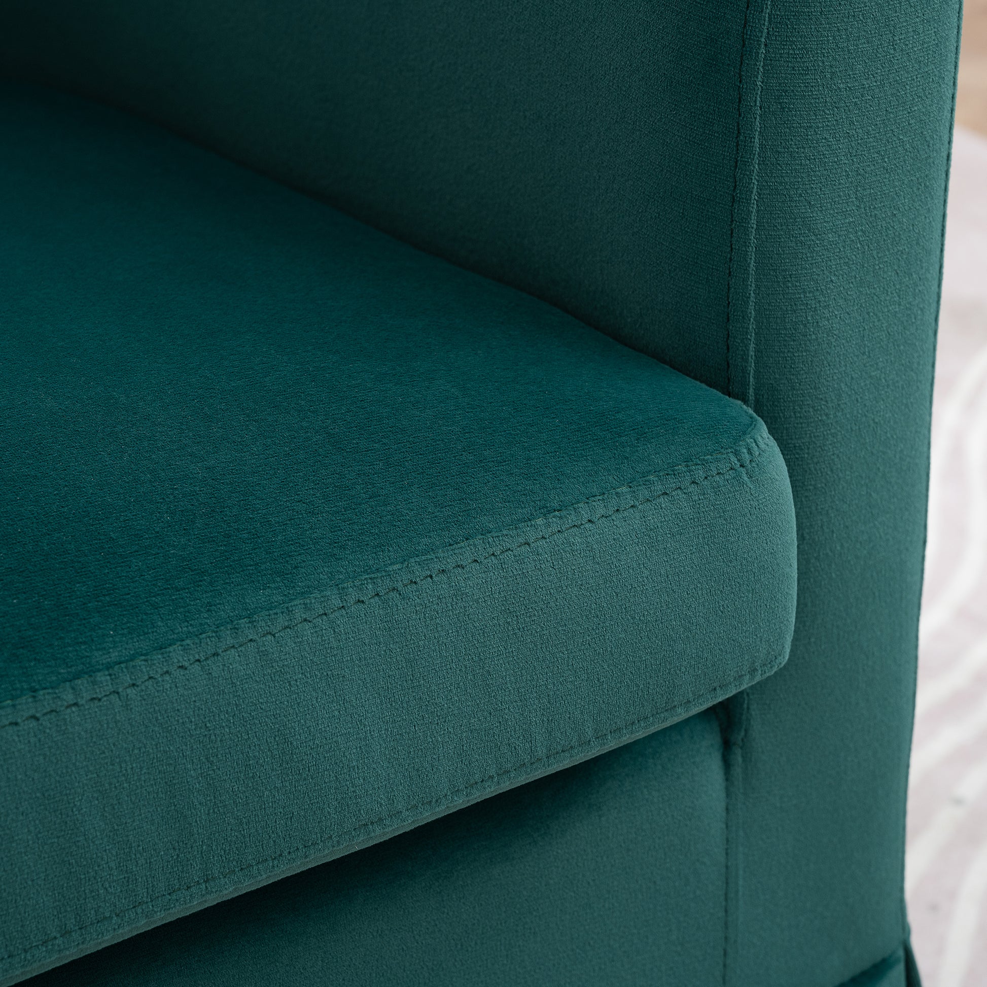 27.36" Wide Swivel Chair Green Polyester