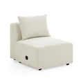 Single Chair For Modular Sofa Beige Foam