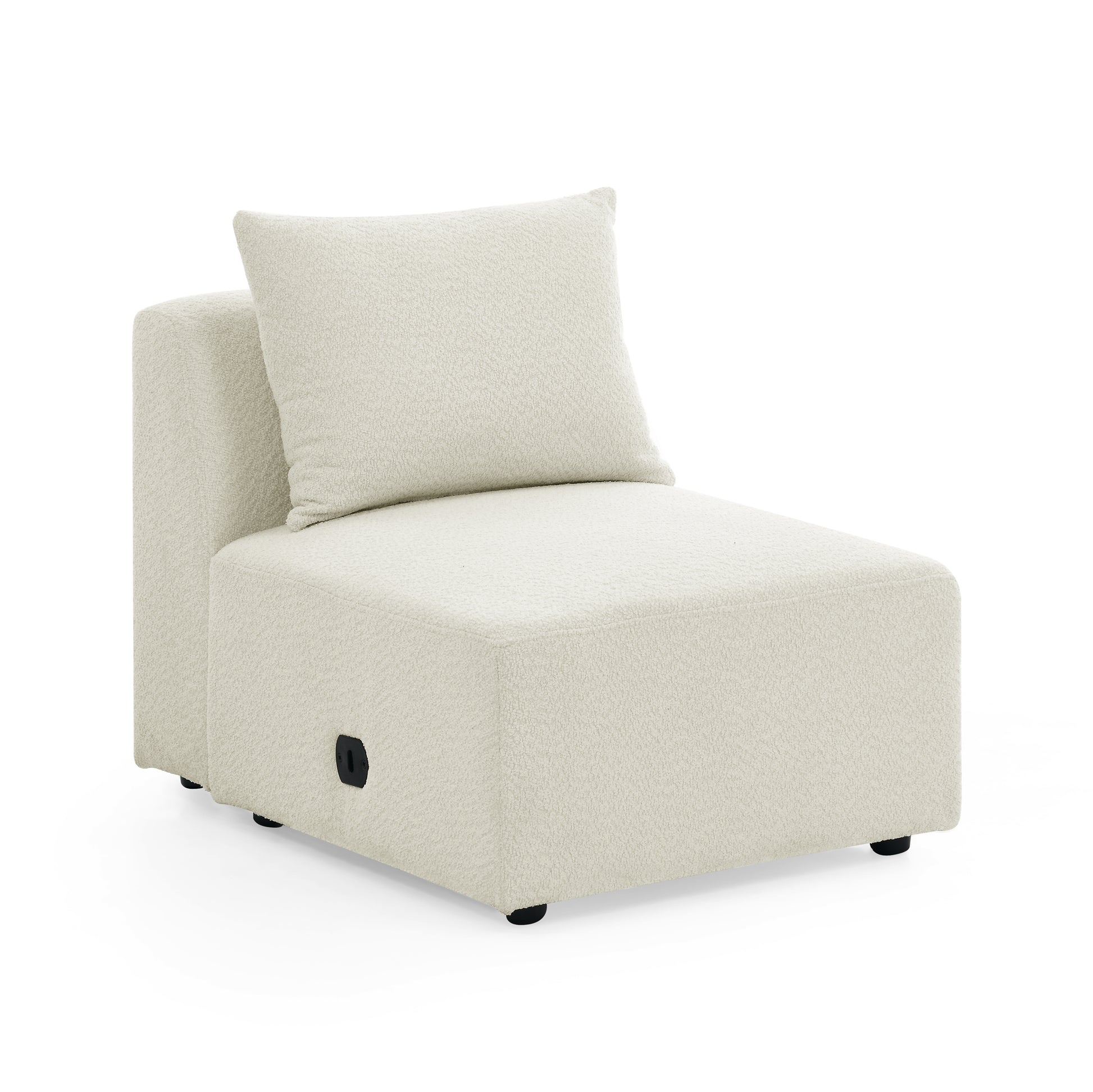 Single Chair For Modular Sofa Beige Foam