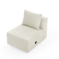 Single Chair For Modular Sofa Beige Foam