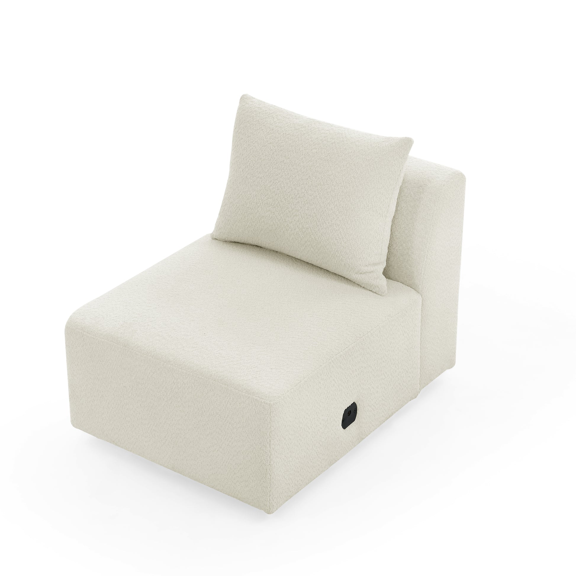 Single Chair For Modular Sofa Beige Foam