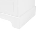 Storage Cabinet With 2 Doors And 4 Drawers For Bathroom, Office, Adjustable Shelf, Mdf Board With Painted Finish, White White Mdf