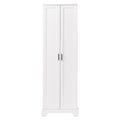 Storage Cabinet With Two Doors For Bathroom, Office, Adjustable Shelf, Mdf Board, White Old Sku:Wf302824Aak White Mdf