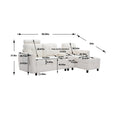 United We Win Storage Sofa Living Room Sofa Cozy Sectional Sofa White Polyester