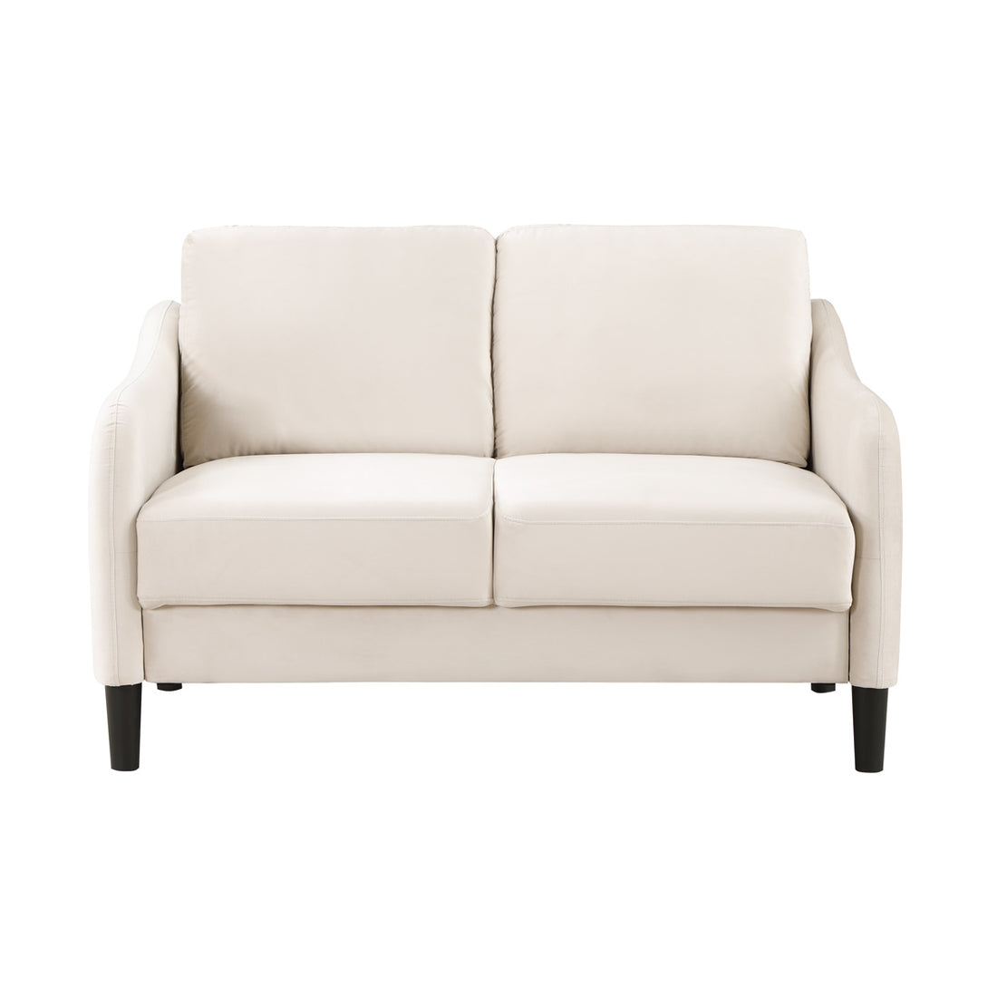 51.5" Loveseat Sofa Small Couch For Small Space For Living Room,Bedroom, Beige Beige Velvet