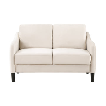 51.5" Loveseat Sofa Small Couch For Small Space For Living Room,Bedroom, Beige Beige Velvet