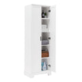 Storage Cabinet With Two Doors For Bathroom, Office, Adjustable Shelf, Mdf Board, White White Mdf