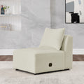 Single Chair For Modular Sofa Beige Foam