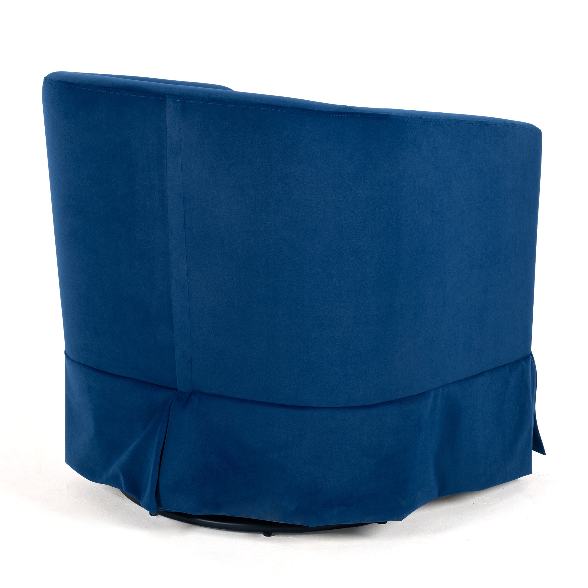 27.36" Wide Swivel Chair Blue Polyester