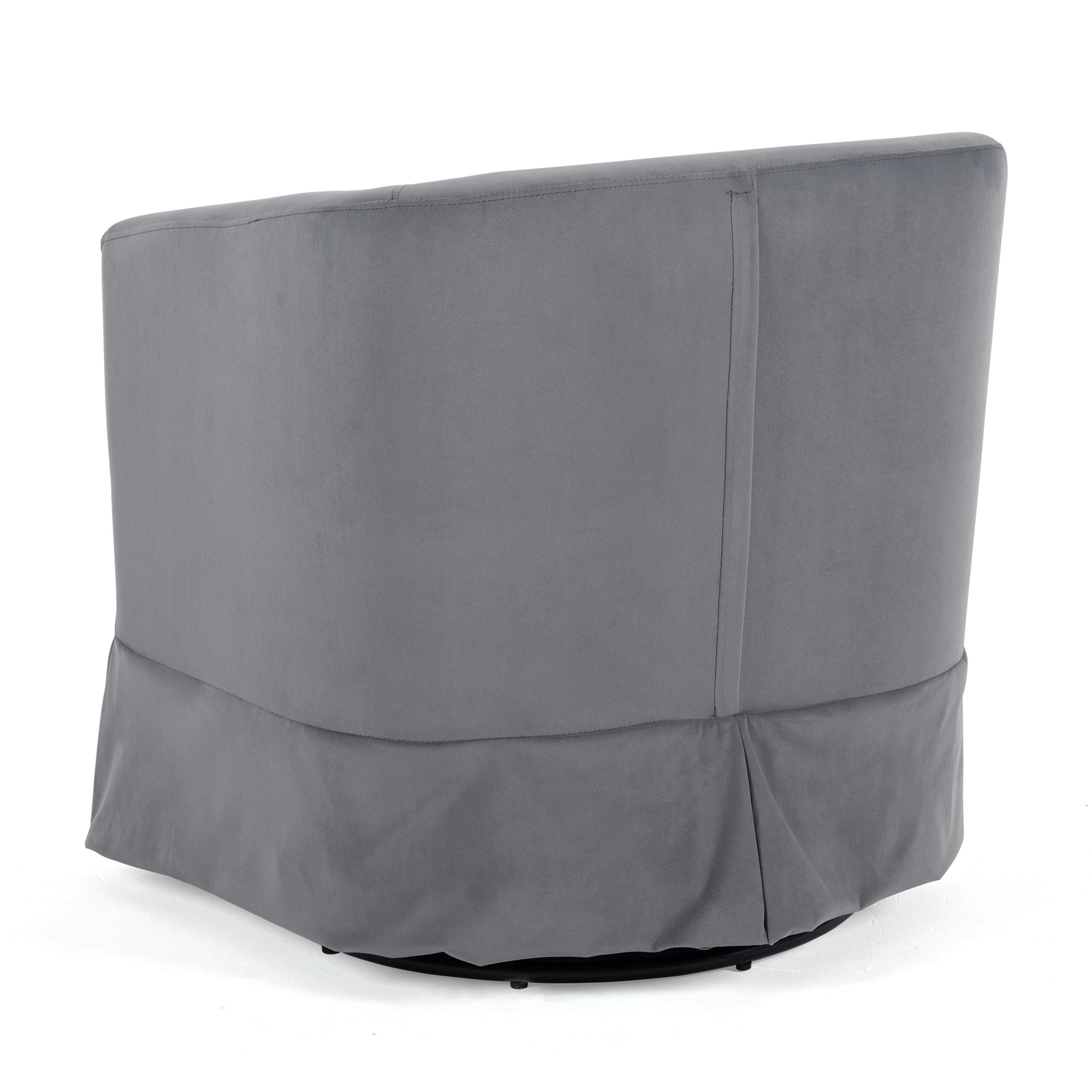 27.36" Wide Swivel Chair Gray Polyester