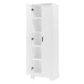 Storage Cabinet With Two Doors For Bathroom, Office, Adjustable Shelf, Mdf Board, White White Mdf