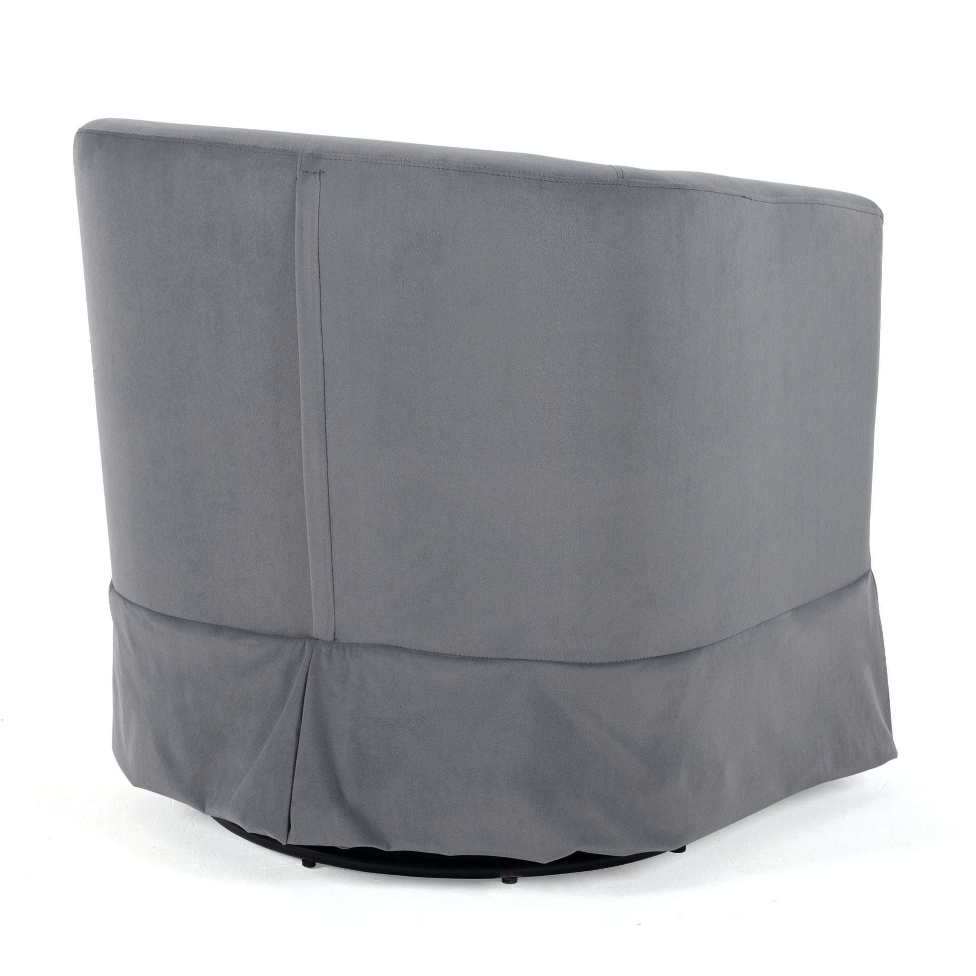 27.36" Wide Swivel Chair Gray Polyester