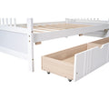 Twin Size Daybed Wood Bed With Two Drawers,White Old Sku:Lp000057Aak White Solid Wood