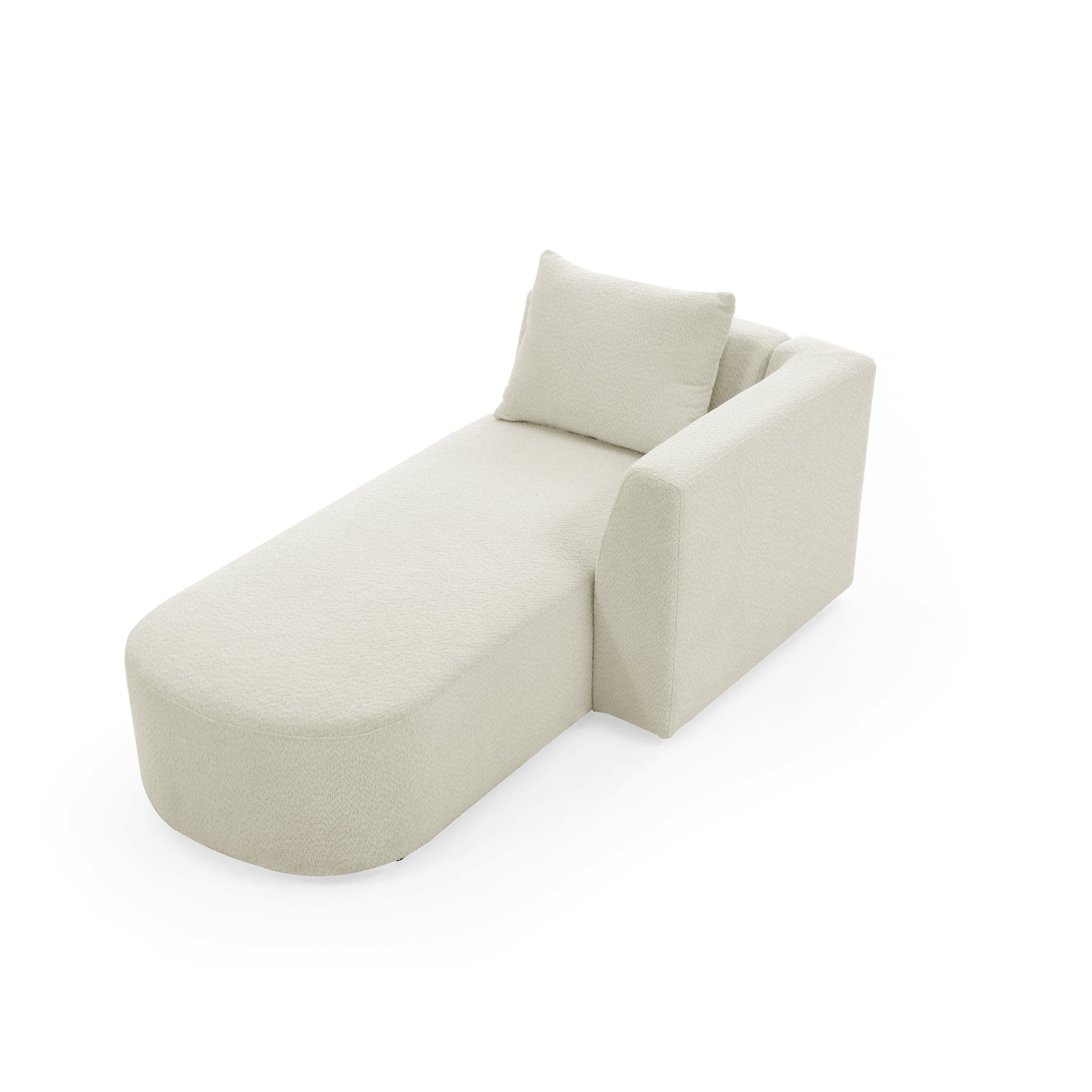 Left Chaise For Modluar Sofa Beige Foam