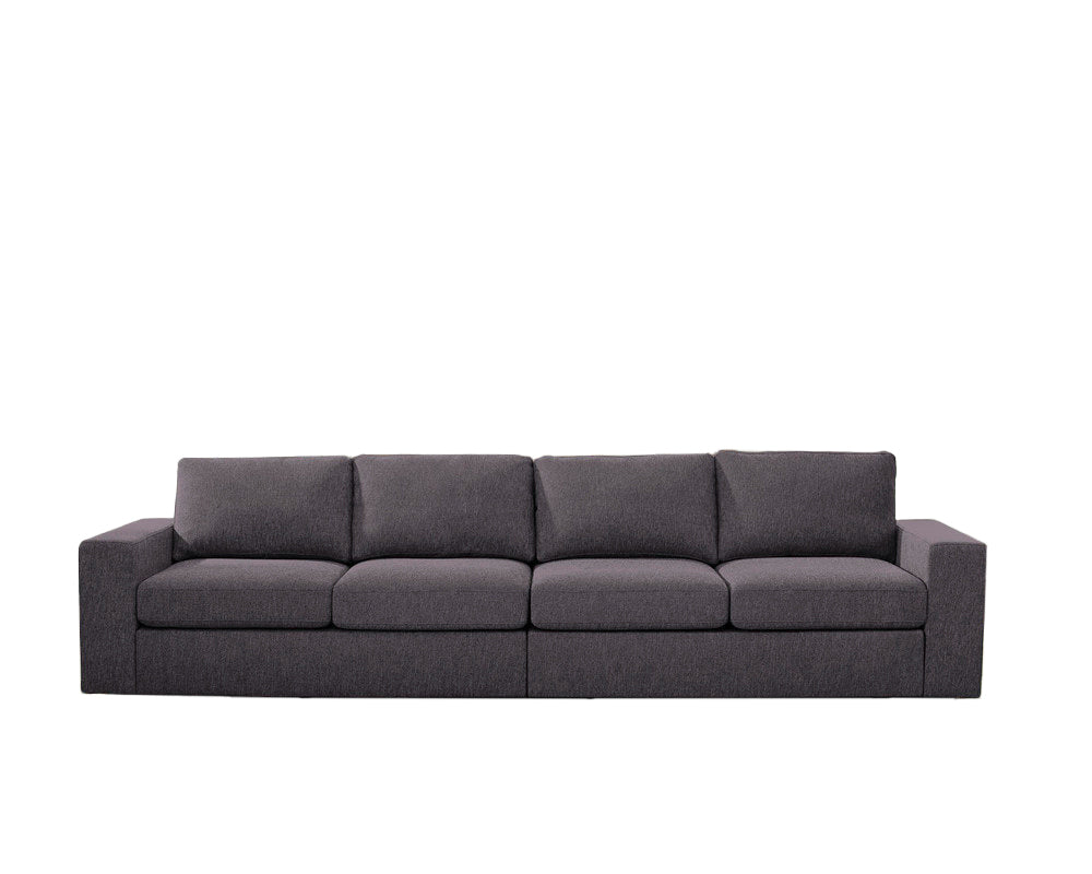 Jules 120" 4 Seater Sofa In Dark Gray Linen Dark Gray Linen