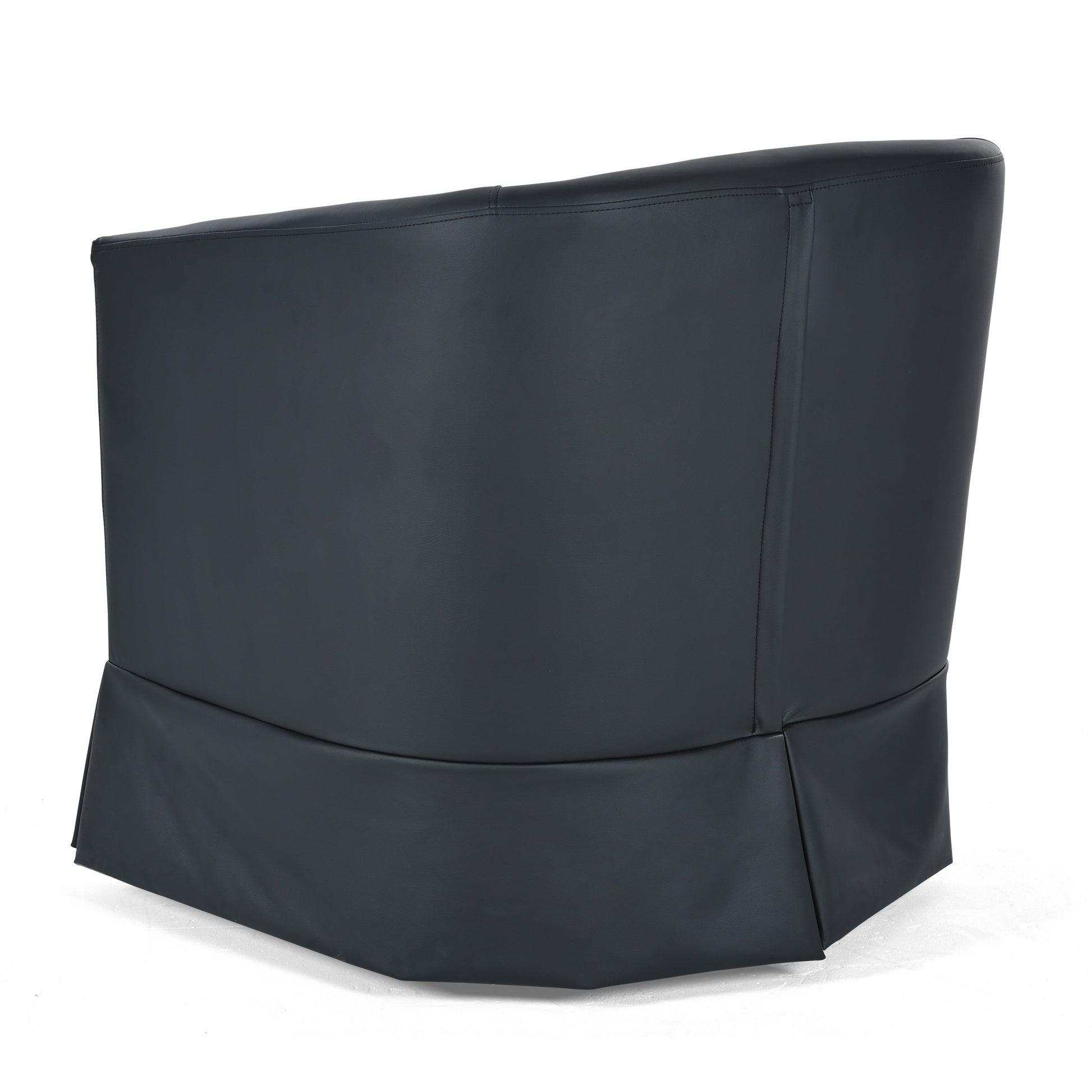27.36" Wide Swivel Chair Black Pu Pu