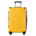 Suitcase Set 3 Piece Luggage Set Carry On Hardside Luggage With Tsa Lock Lightweight 20''24''28'' Yellow Abs