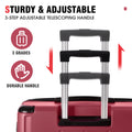 Luggage Sets 3 Piece, Expandable Hard Shell Abs Suitcases With Double Spinner, Travel Luggage Set With Tsa Lock 20 24 28Inch, Red Red Abs