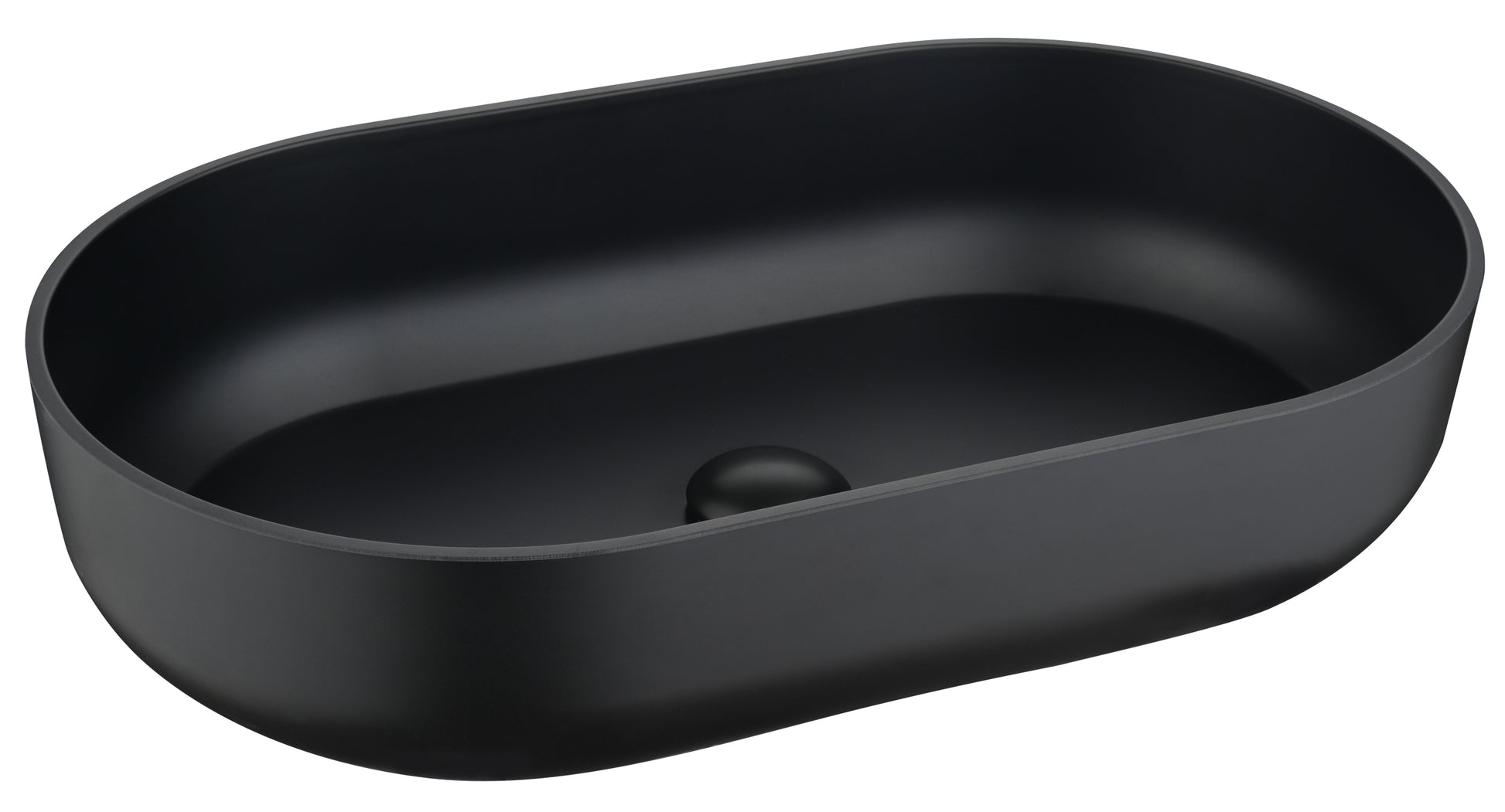 24*14*5.5 Matte Shell Bathroom Sink Matte Black Abs