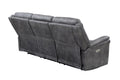 Transitional Power Reclining Sofa Neutral Faux Suede, Power Footrest, Power Headrest Built To Last, Usb Charging Grey Foam Fabric 3 Seat