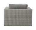 Outdoor Swivel Chair Hdpe Resin Wicker, Solution Dyed Acrylic Covers 360 Degree Swivel, Deep Cushions Light Gray Resin, Dark Gray Covers Light Gray Wicker