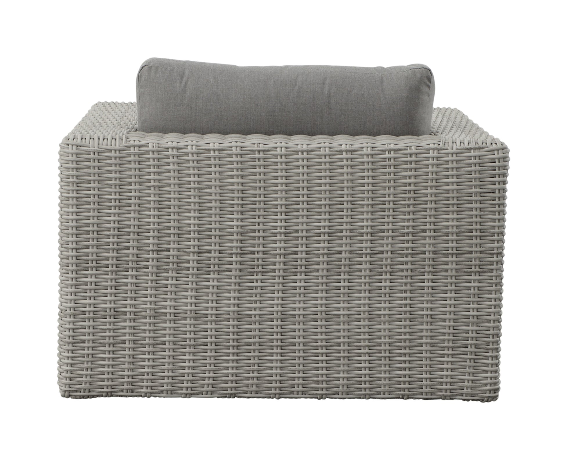 Outdoor Swivel Chair Hdpe Resin Wicker, Solution Dyed Acrylic Covers 360 Degree Swivel, Deep Cushions Light Gray Resin, Dark Gray Covers Light Gray Wicker