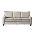 Living Room Sofa With Storage Beige Corduroy Beige Foam Corduroy