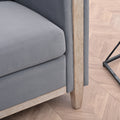 1 Seater Sofa For Living Room Gray Fabric Fabric