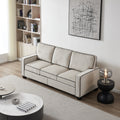 Living Room Sofa With Storage Beige Corduroy Beige Foam Corduroy