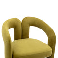 Coolmore Contemporary Designed Velvet Fabric Upholstered Accent Dining Chair Barrel Side Chairs Kitchen Armchair For Living Room Set Of 2 Olive Velvet Olive Foam Velvet