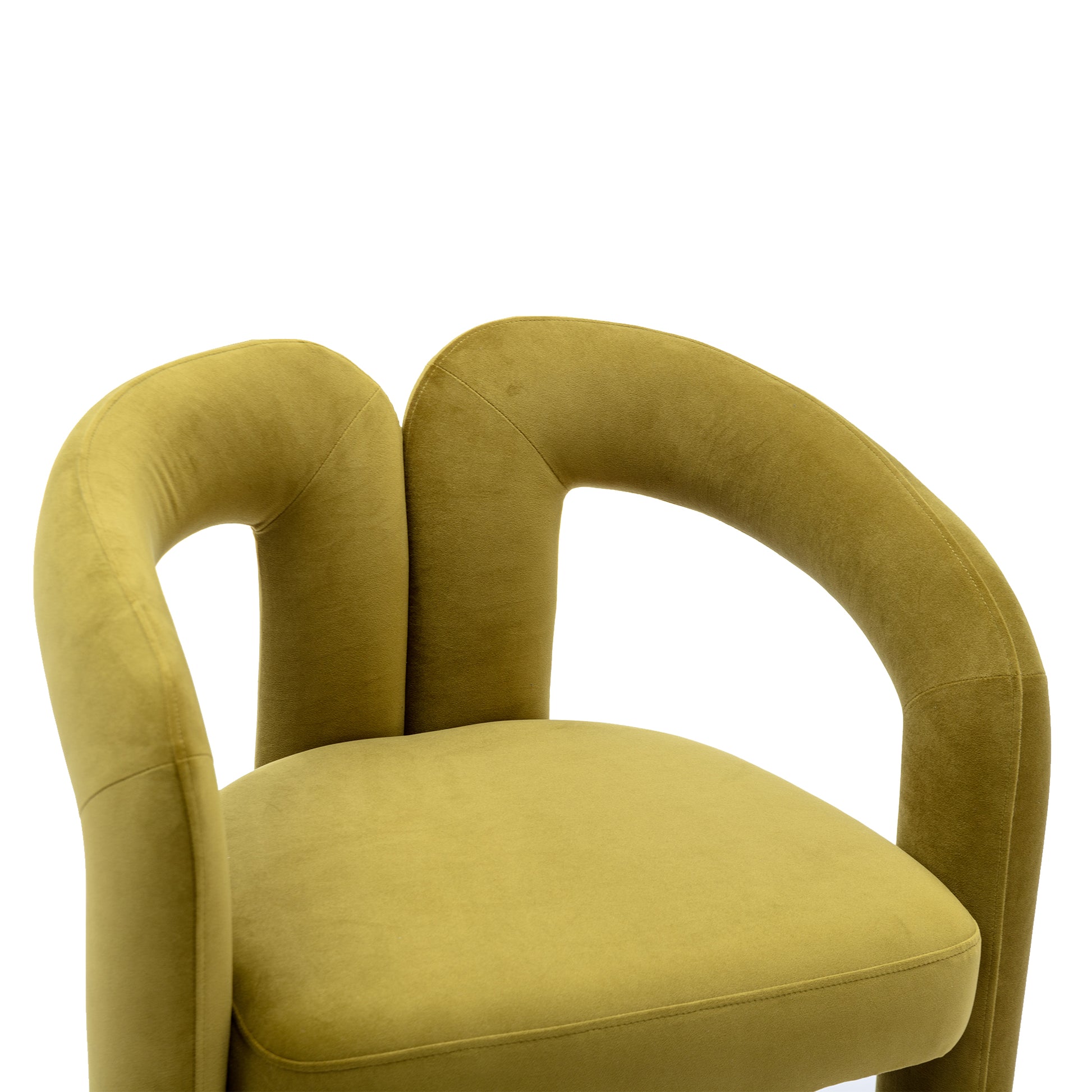 Coolmore Contemporary Designed Velvet Fabric Upholstered Accent Dining Chair Barrel Side Chairs Kitchen Armchair For Living Room Set Of 2 Olive Velvet Olive Foam Velvet