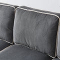 Living Room Sofa With Storage Dark Grey Corduroy Dark Grey Foam Corduroy