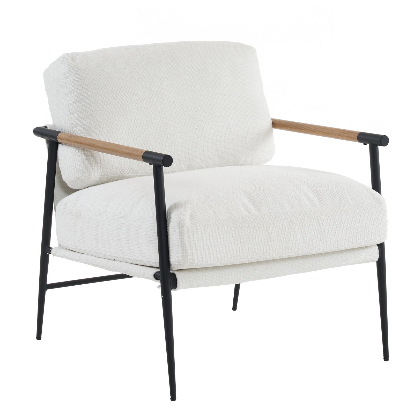 Leisure Chair Lounge Chair Velvet White Color White Fabric