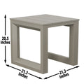 Versatile Patio End Table Neutral Tones, Modern Geometric Pattern Rust Resistant Aluminum, Scratch And Weather Resistant Tan Aluminium