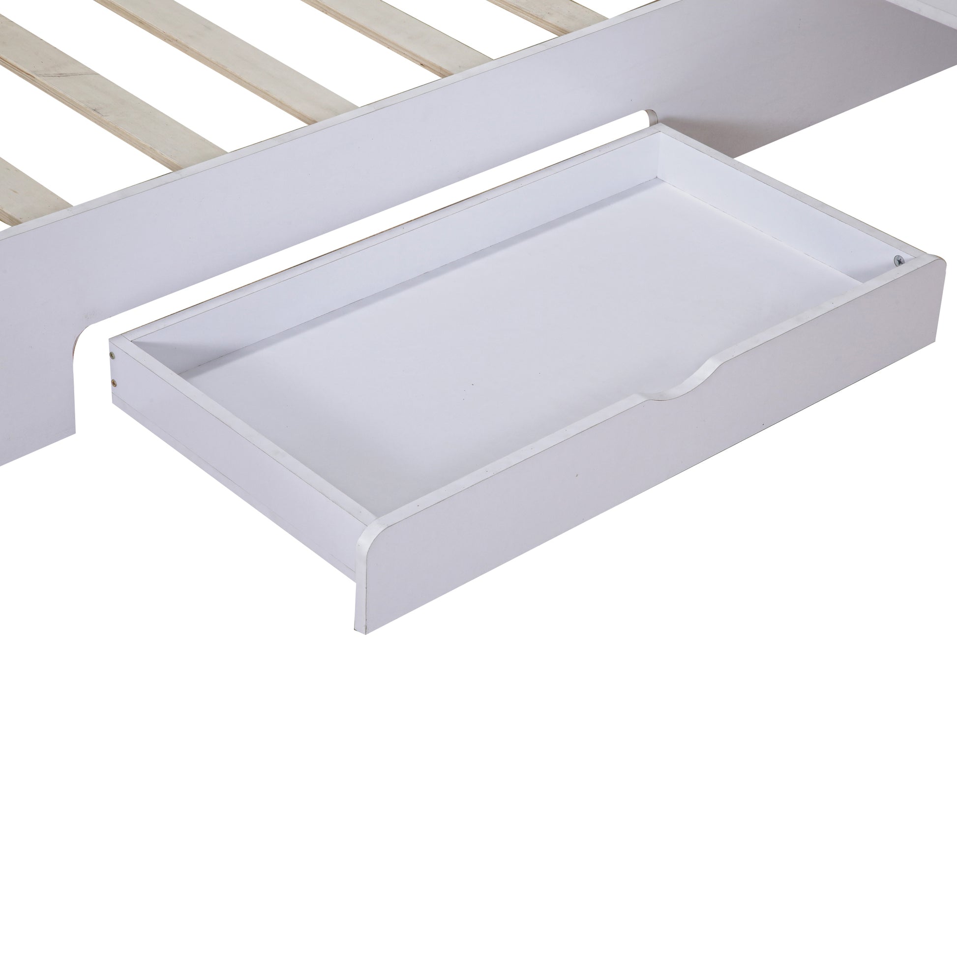 Queen Size Platform Bed With Headboard, Drawers, Shelves, Usb Ports And Sockets, White White Wood