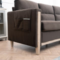 Comfortable Solid Wood Three Seater Sofa Soft Cushions, Durable And Long Lasting,79.5