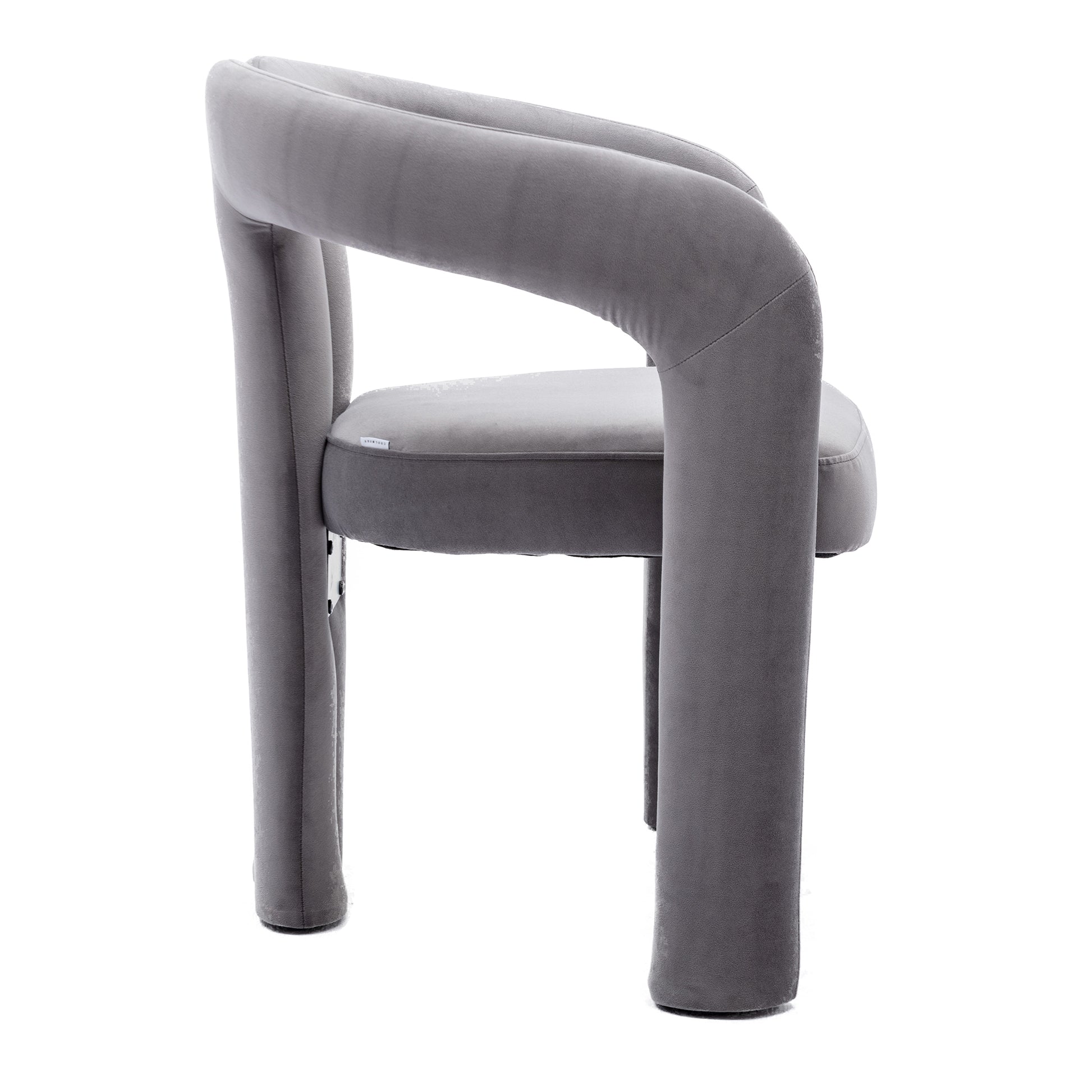Coolmore Contemporary Designed Velvet Fabric Upholstered Accent Dining Chair Barrel Side Chairs Kitchen Armchair For Living Room Set Of 2 Gray Velvet Gray Foam Velvet